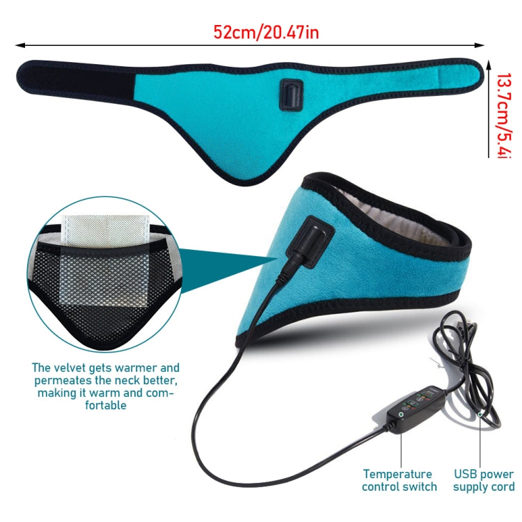 USB Electric Heating Neck Protector Graphene Neck Pain Relief Tool(Sea Green) - free shipping - PMC TechLife - Order now!