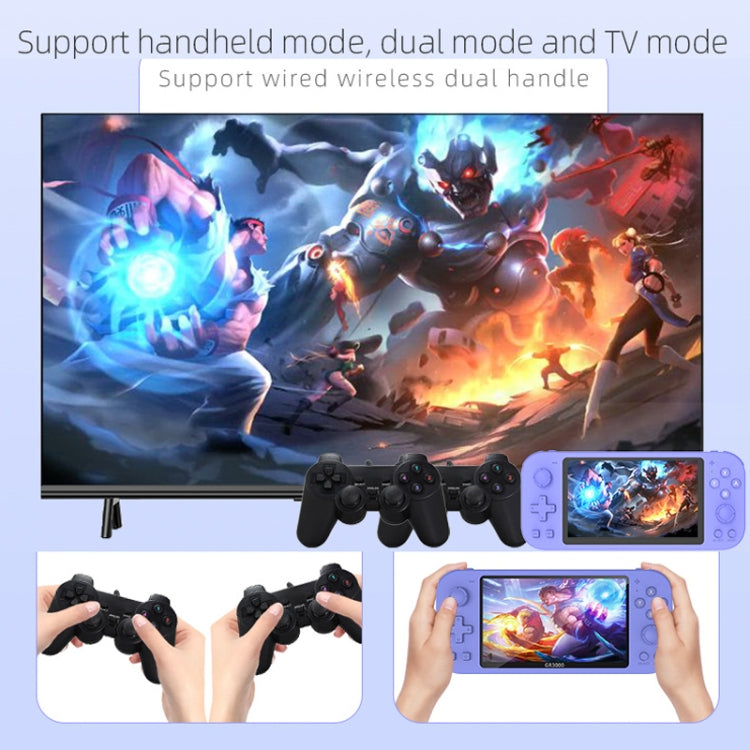 RG3000 Handheld Game Console Support Double Handle Mini Game Console(Purple) - Pocket Console by PMC TechLife | Online Shopping South Africa | PMC TechLife