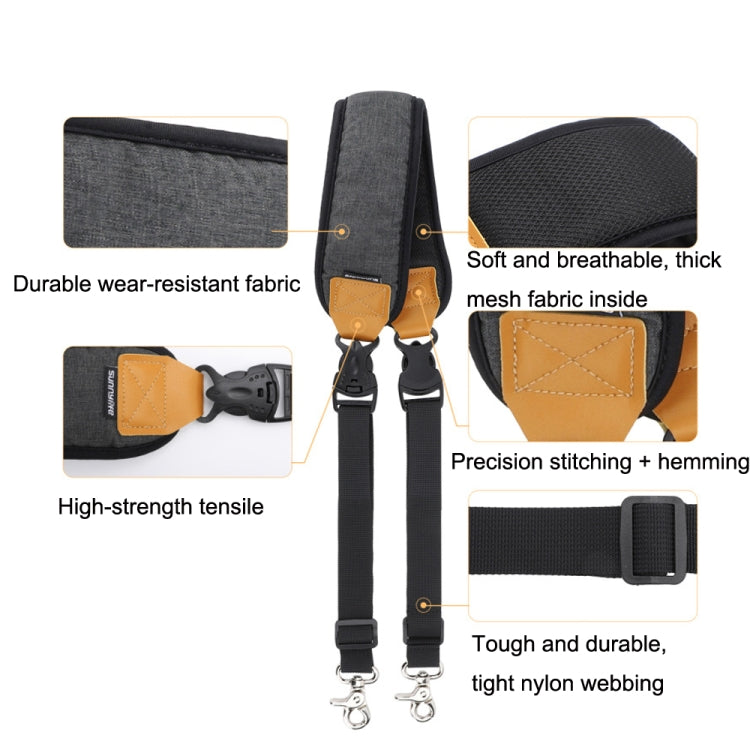 For DJI RS3 Mini Sunnylife RO-GS560 Lanyard Handheld Gimbal Double Buckle Comfortable Shoulder Strap Accessories(Black) -  by Sunnylife | Online Shopping South Africa | PMC Jewellery | Buy Now Pay Later Mobicred