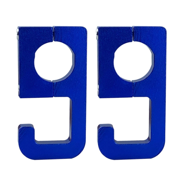 2pcs Motorcycle Type 69 Aluminum Alloy Multifunctional Helmet Hook(Blue) - Holder by PMC TechLife | Online Shopping South Africa | PMC TechLife | Buy Now Pay Later Mobicred