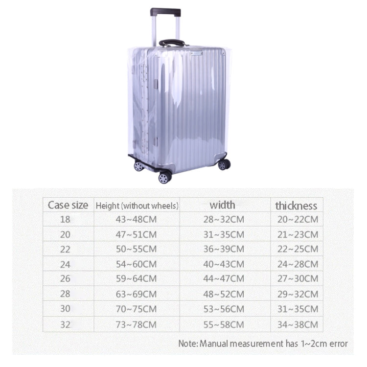 28 Inch Rimless Transparent Waterproof PVC Trolley Suitcase Cover Dustproof Protective Cover - Dust Covers by PMC Jewellery | Online Shopping South Africa | PMC Jewellery