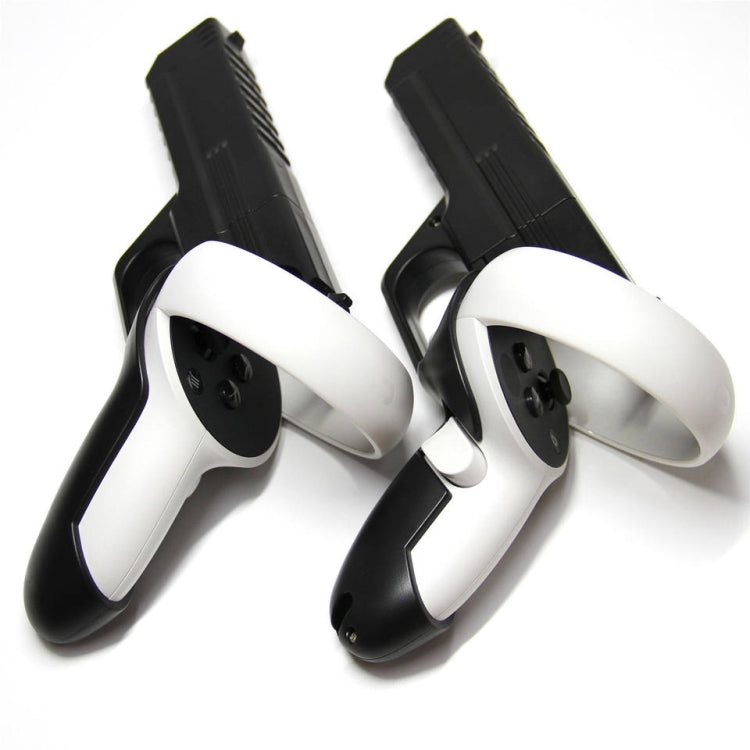 For Meta  Quest 2 VR Controller 1pair Sturdy Shooting Handle Holder(Black) - VR Accessories by PMC TechLife | Online Shopping South Africa | PMC TechLife | Buy Now Pay Later Mobicred