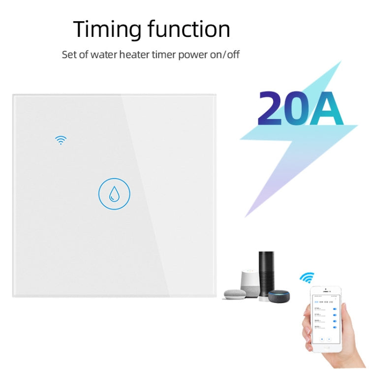 ZigBee 20A Water Heater Switch White High Power Time Voice Control EU Plug - Smart Switch by PMC Jewellery | Online Shopping South Africa | PMC Jewellery | Buy Now Pay Later Mobicred