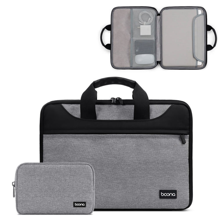 Baona BN-I003 Oxford Cloth Full Open Portable Waterproof Laptop Bag, Size: 14/15/15.6 inches(Gray+Power Bag) - 15 inch by Baona | Online Shopping South Africa | PMC Jewellery | Buy Now Pay Later Mobicred