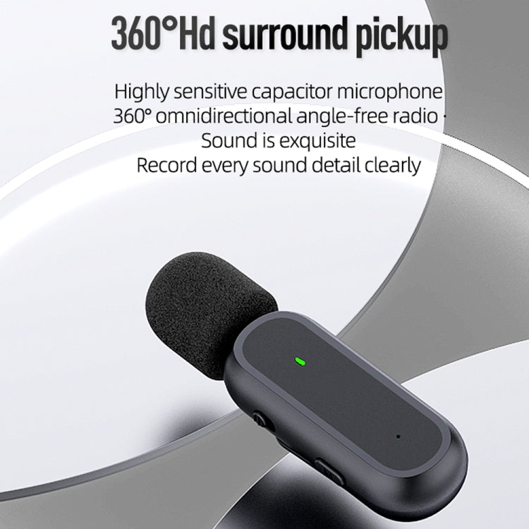 K63 One To Two  Wireless Lavalier Microphone With Charging Box Noise Reduction Video Record Mic,Spec: 8 Pin Interface - Microphone by PMC Jewellery | Online Shopping South Africa | PMC Jewellery | Buy Now Pay Later Mobicred