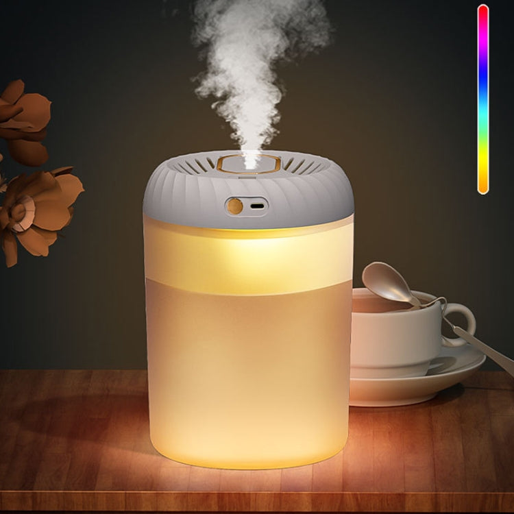 3000ml Double Nozzle Humidifier with Timing Digital Display and Colorful Ambient Light(White) - Air Purifiers & Accessories by PMC Jewellery | Online Shopping South Africa | PMC Jewellery