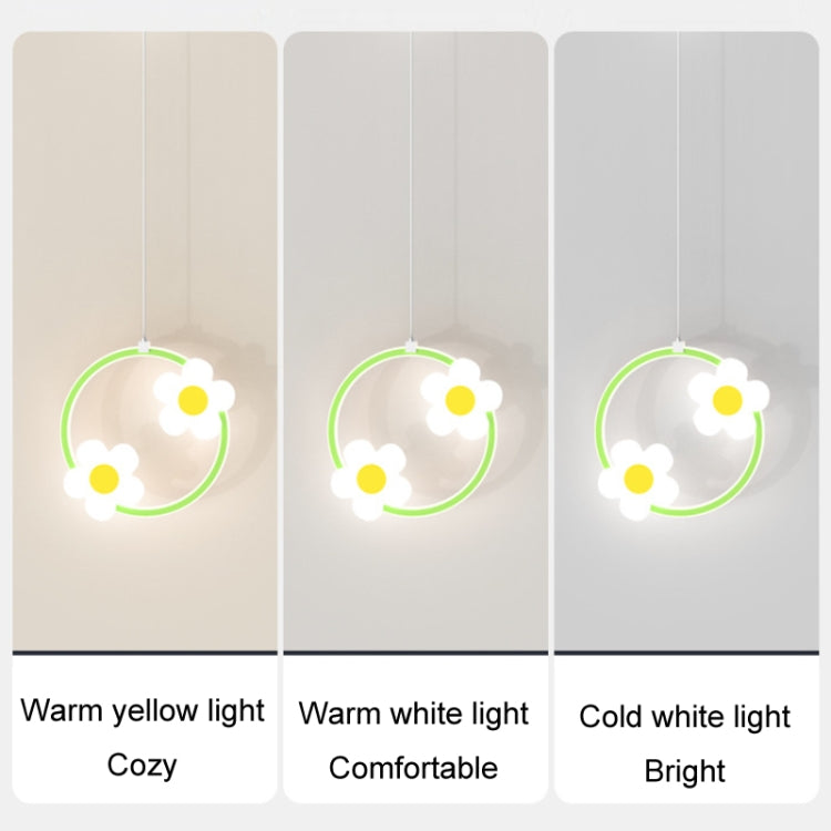 Children Room Bedside Warm Sunflower Chandelier, Color: Square Green White Light - Celling Lights & Chandeliers by PMc TechLife | Online Shopping South Africa | PMc TechLife | Buy Now Pay Later Mobicred