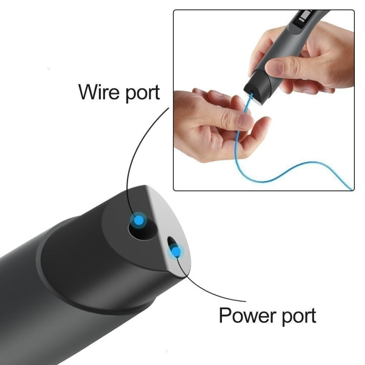 SL-300  3D Printing Pen 8 Speed Control High Temperature Version Support PLA/ABS Filament With UK Plug(Dark Grey) - 3D Printer by PMC Jewellery | Online Shopping South Africa | PMC Jewellery | Buy Now Pay Later Mobicred