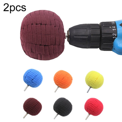 2pcs Car Wheel Rim Small Area Sponge Polishing Ball(Random Color Delivery) - Polishing Machine & Accessories by PMC Jewellery | Online Shopping South Africa | PMC Jewellery