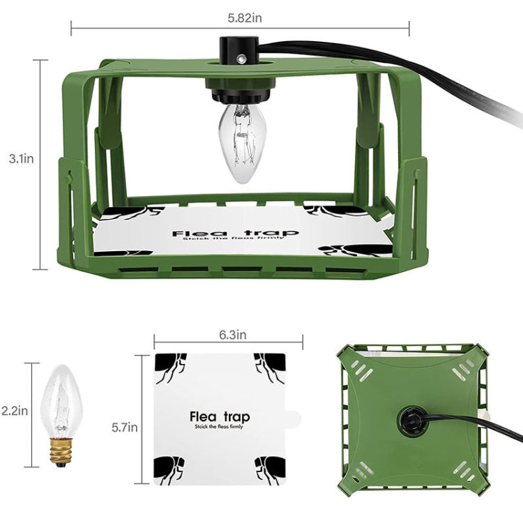 2pcs SK121 Square Fly Trap Flea Trap Pet Household Flea Light Catcher(AU Plug) - Traps by PMC TechLife | Online Shopping South Africa | PMC TechLife | Buy Now Pay Later Mobicred