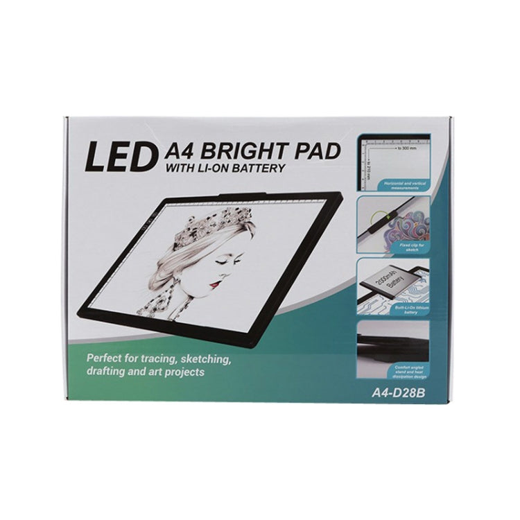 A4-D28B Rechargeable Copy Desk Drawing Board, Specification: With Charging Line+UK Plug Adapter -  by PMC Jewellery | Online Shopping South Africa | PMC Jewellery | Buy Now Pay Later Mobicred