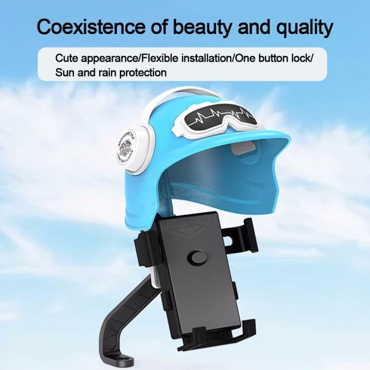Small Helmet Sunscreen Phone Stand Bracket Motorcycle Mobile Phone Holder,Spec: Rearview Mirror White - Holder by PMC TechLife | Online Shopping South Africa | PMC TechLife | Buy Now Pay Later Mobicred
