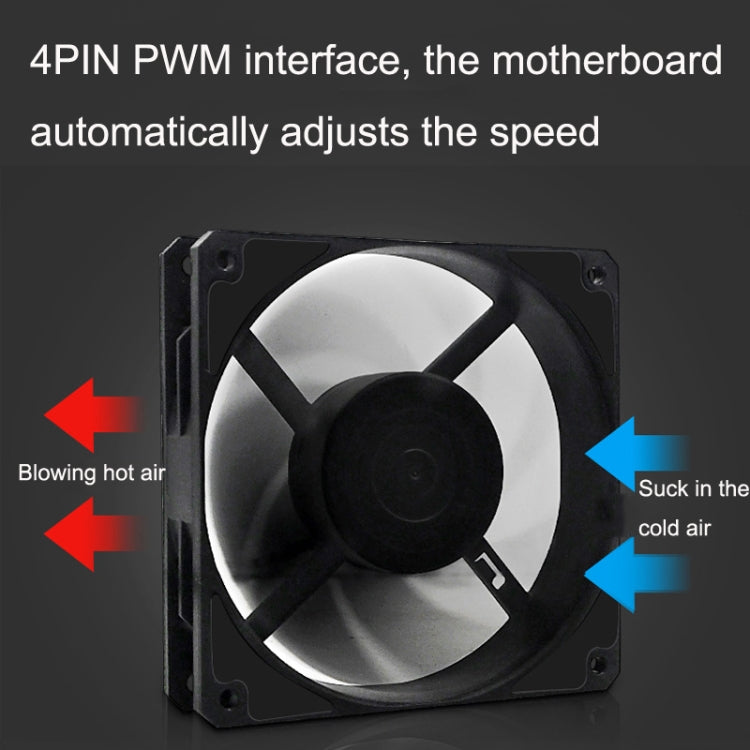 MF14025 4pin High Air Volume Low Noise High Wind Pressure FDB Magnetic Suspension Chassis Fan 2500rpm (Black) - Fan Cooling by PMC Jewellery | Online Shopping South Africa | PMC Jewellery | Buy Now Pay Later Mobicred