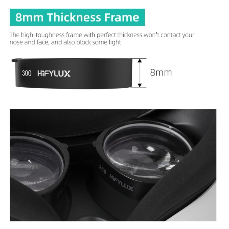 For Oculus Quest 2 Hifylux Q2-QF11 1pair Myopia Lens Frame Aspheric Resin VR Glasses Accessories(300 Degrees) - free shipping - PMC Jewellery - Order now!