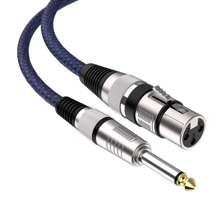 30m Blue and Black Net TRS 6.35mm Male To Caron Female Microphone XLR Balance Cable - Microphone Audio Cable & Connector by PMC Jewellery | Online Shopping South Africa | PMC Jewellery