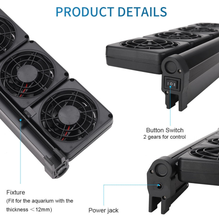 Fish Tank Cooling Fan Cooling Silent Aquarium Fan, Specification: 4 Head EU Plug - Fish Tanks & Accessories by PMC TechLife | Online Shopping South Africa | PMC TechLife