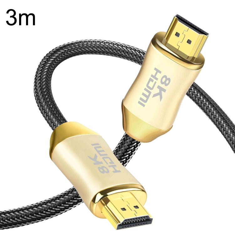 CO-HD801 3m HDMI 2.1 Version 8K 60Hz For PS4 Cable Projector Notebook Set-Top Box Cable(Gold) - Cable by PMC TechLife | Online Shopping South Africa | PMC TechLife | Buy Now Pay Later Mobicred