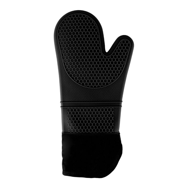 ZYA-426 Longer And Thicker Insulated Gloves Silicone Kitchen Baking Gloves(Black) - Insulation by PMC TechLife | Online Shopping South Africa | PMC TechLife | Buy Now Pay Later Mobicred