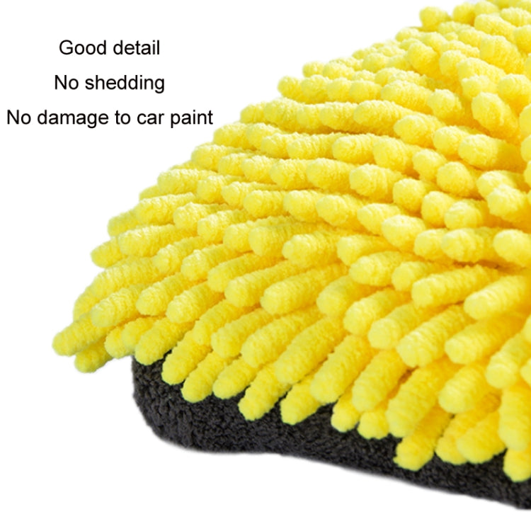 2pcs Car Chenille Coral Fleece Car Wash Double Sided Thick Gloves(Orange) - free shipping - PMC TechLife - Order now!
