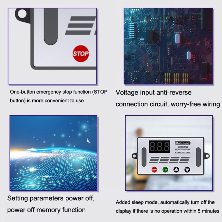 Deek-Robot DDC-431 Timer Delay Relay Switch Digital LED Display Delay Controller - Relay Module by PMC TechLife | Online Shopping South Africa | PMC TechLife