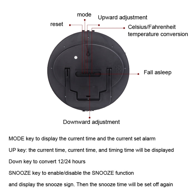 3885N Modern Silent Electronic Clock LCD Large Character Clock(Red) - Wall Clock by PMc TechLife | Online Shopping South Africa | PMc TechLife | Buy Now Pay Later Mobicred