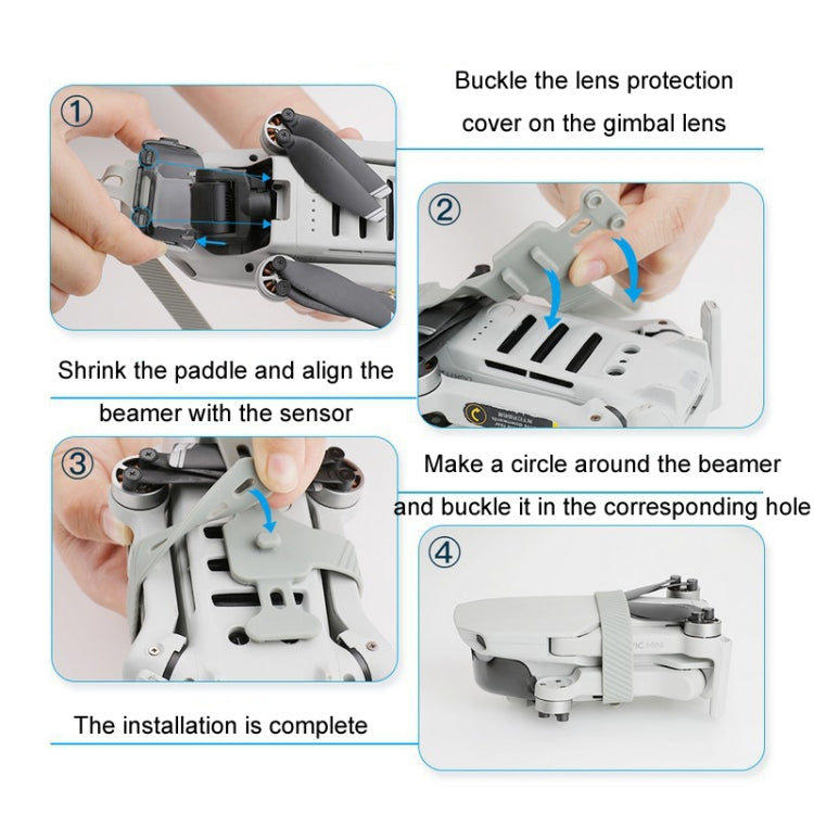 For DJI Mavic Mini / Mini 2 SE RCSTQ Gimbal Protection Kit Paddle Restrainer(Black) - Other by RCSTQ | Online Shopping South Africa | PMC TechLife | Buy Now Pay Later Mobicred