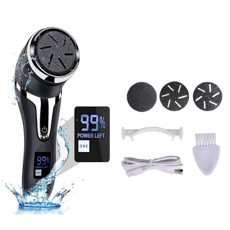 JD-510 Rechargeable Electric Foot Callus Remover with Vacuum Cleaner Black - Grinding Tools & Accessories by PMC Jewellery | Online Shopping South Africa | PMC Jewellery | Buy Now Pay Later Mobicred