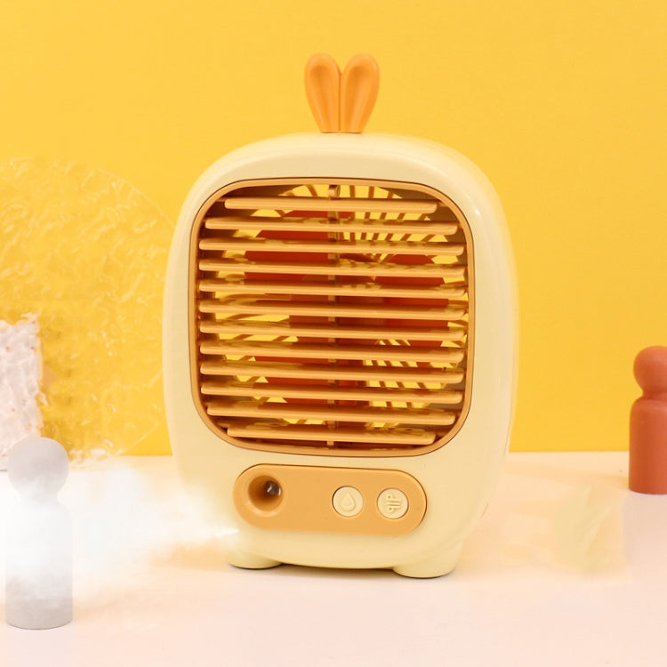 1315 Spray Humidification Hydrating Cartoon Fan USB Charging Desktop Fan(Bunny Yellow) - Electric Fans by PMC Jewellery | Online Shopping South Africa | PMC Jewellery | Buy Now Pay Later Mobicred