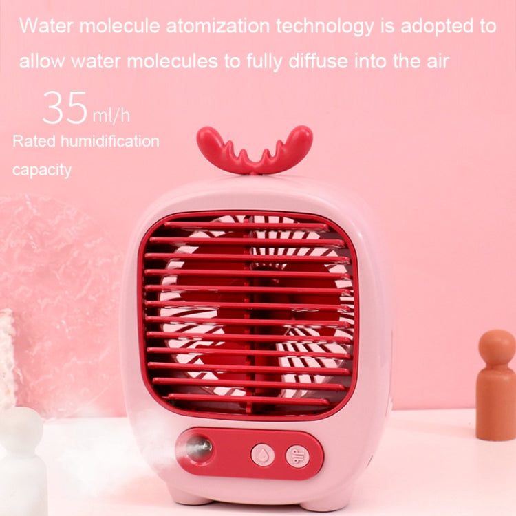 1315 Spray Humidification Hydrating Cartoon Fan USB Charging Desktop Fan(Bunny Blue) - Electric Fans by PMC Jewellery | Online Shopping South Africa | PMC Jewellery | Buy Now Pay Later Mobicred