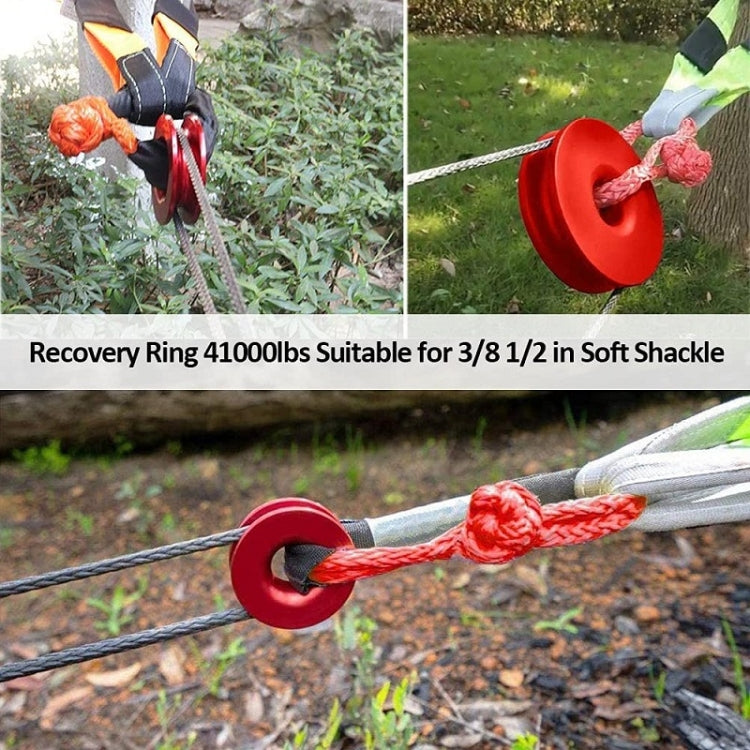 Aluminum Snatch Recovery Ring For 3/8" & 1/2" Rope(Black) - Towing Bars by PMC TechLife | Online Shopping South Africa | PMC TechLife | Buy Now Pay Later Mobicred