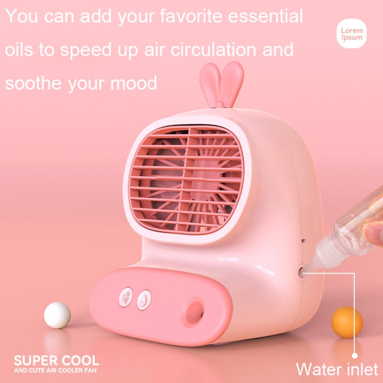 CS1319 Desktop Small Hydrating Spray Cartoon Fan Rechargeable Silent Humidifying Fan(Bunny Green) - Electric Fans by PMC Jewellery | Online Shopping South Africa | PMC Jewellery | Buy Now Pay Later Mobicred