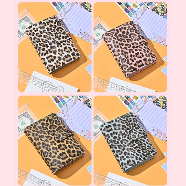 A6 Leopard Print Cash Budget Notebook  Loose Leaf Financial Management Notepad(Light Brown) - Notebooks by PMC Jewellery | Online Shopping South Africa | PMC Jewellery