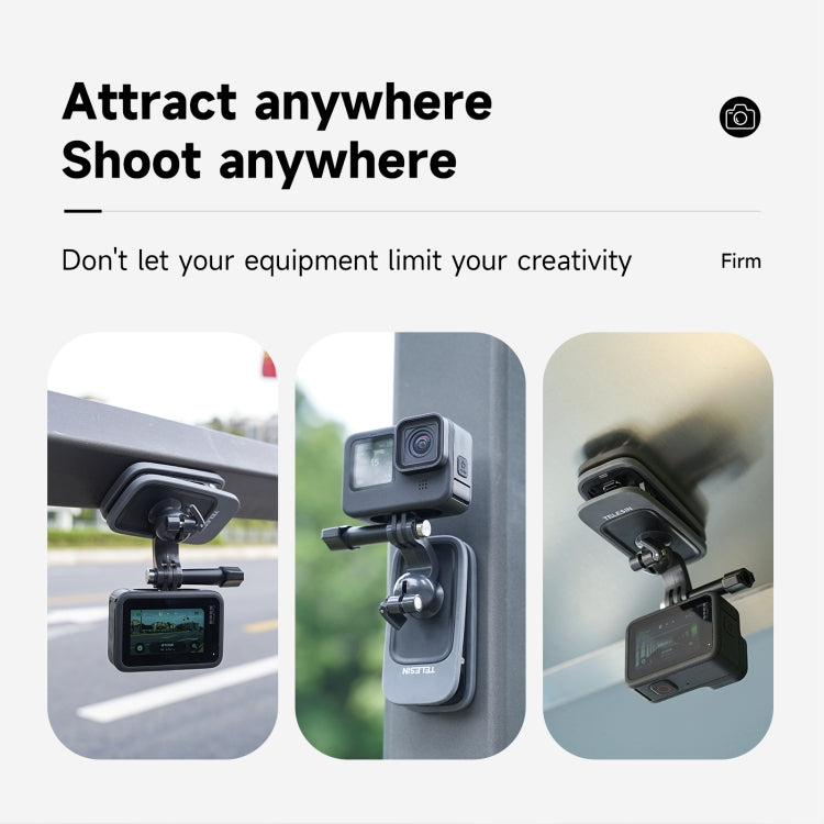 TELESIN 360 Degree Rotation Magnetic Backpack Clip Clamp Mount For Action Camera - Backpack Clip by TELESIN | Online Shopping South Africa | PMC TechLife | Buy Now Pay Later Mobicred