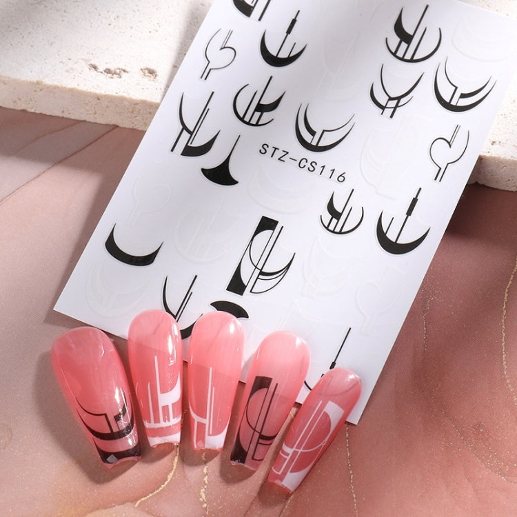 French Style Manicure Sticker Pop Stripe Line Nail Sticker(Stz-CS076) - Nail Stickers by PMC Jewellery | Online Shopping South Africa | PMC Jewellery | Buy Now Pay Later Mobicred