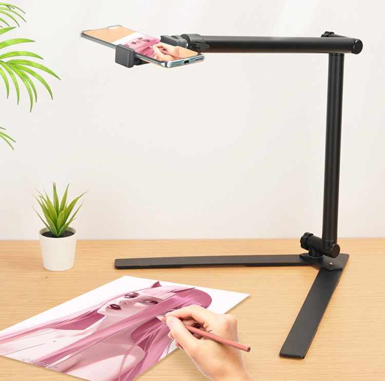 DT-06 Desktop Overlook Mobile Phone Bracket Camera Fill Light Universal Foldable Bracket - Stand by PMC TechLife | Online Shopping South Africa | PMC TechLife | Buy Now Pay Later Mobicred