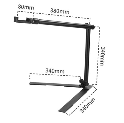 DT-06 Desktop Overlook Mobile Phone Bracket Camera Fill Light Universal Foldable Bracket - Stand by PMC Jewellery | Online Shopping South Africa | PMC Jewellery | Buy Now Pay Later Mobicred