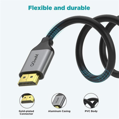 QGeeM QG-AV17 HDMI To HDMI Connection Cable Support 8K&60Hz 4.5m Length - Cable by QGeeM | Online Shopping South Africa | PMC Jewellery | Buy Now Pay Later Mobicred