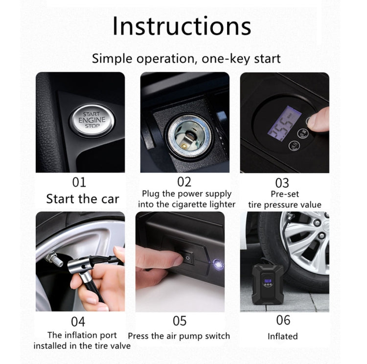 SUITU  ST-818  DC 12V Wired Car Air Pump Tire Inflator With LED Lighting Pointer Model - Inflatable Pump by SUITU | Online Shopping South Africa | PMC Jewellery