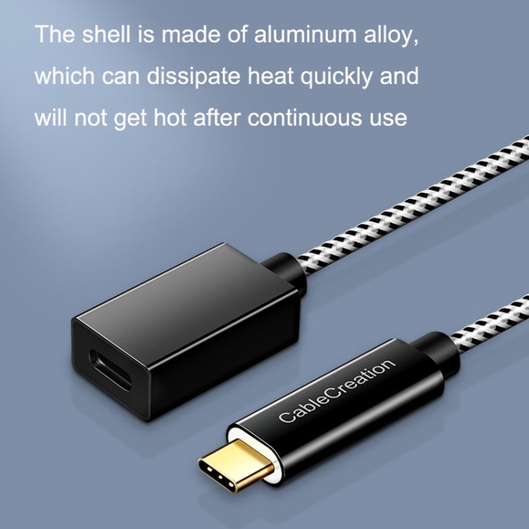 CC0316 0.3m Type-C / USB-C Male to Female Extension Cable Computer Phone Charging Cable(Black) - Cable & Adapters by PMC TechLife | Online Shopping South Africa | PMC TechLife | Buy Now Pay Later Mobicred