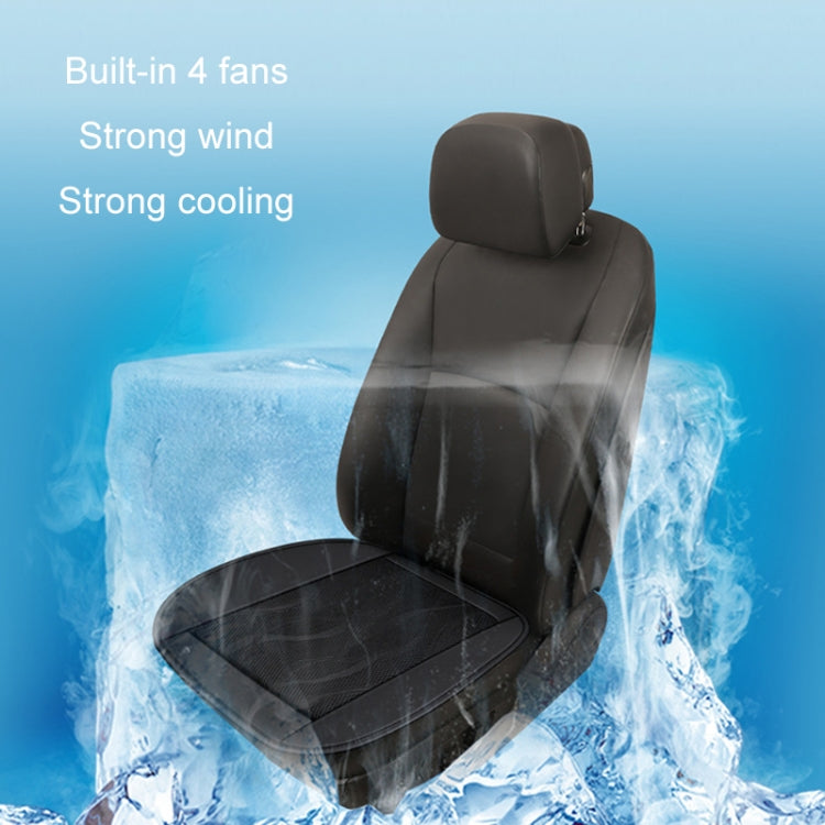 Summer Ventilation Refrigeration USB Car Seat Cushion(Black) - Seat Accessories by PMC Jewellery | Online Shopping South Africa | PMC Jewellery | Buy Now Pay Later Mobicred