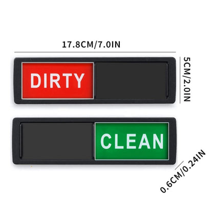 Dishwasher Magnet Clean Dirty Sign Double-Sided Refrigerator Magnet(Black Frame Black) - Dish Washers & Accessories by PMC Jewellery | Online Shopping South Africa | PMC Jewellery