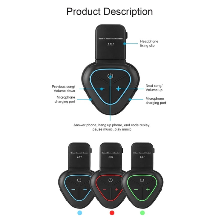 LX1 Motorcycle Half Helmet Waterproof Wireless 5.3 Bluetooth Headset, Version: English(Classic Red) - Motorcycle Walkie Talkie by PMC TechLife | Online Shopping South Africa | PMC TechLife | Buy Now Pay Later Mobicred