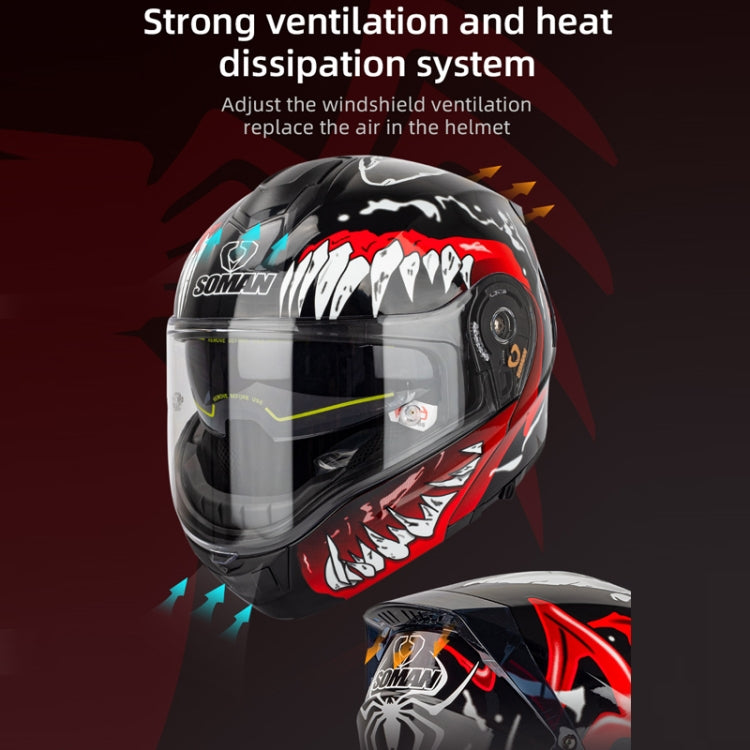 SOMAN Racing Motorcycle Double Lens Riding Safety Helmet, Size: XL(Mobile Suit) - free shipping - PMC TechLife - Order now!