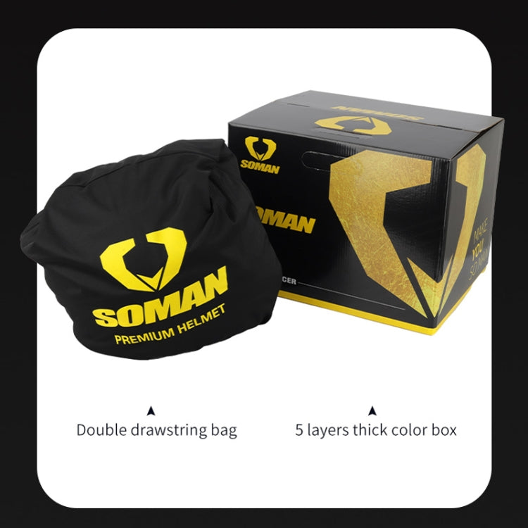 SOMAN Racing Motorcycle Double Lens Riding Safety Helmet, Size: XL(Mobile Suit) - free shipping - PMC TechLife - Order now!