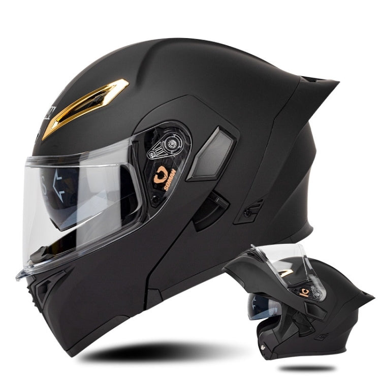 SOMAN Motorcycle Dual Lens Riding Peel-Off Full Coverage Helmet, Size: S(Matt Black) - free shipping - PMC TechLife - Order now!