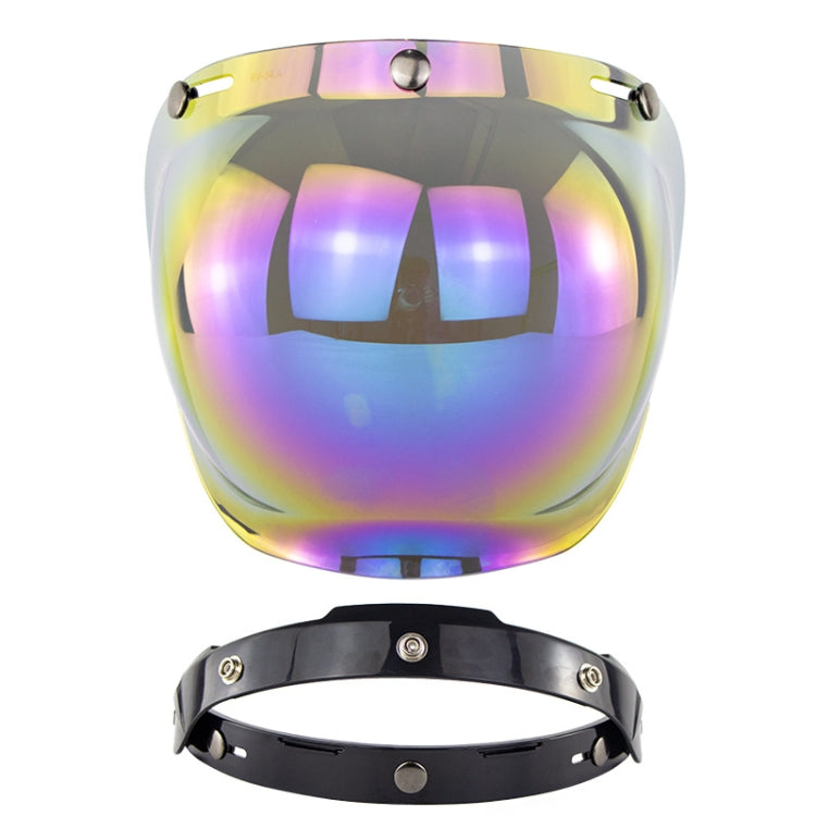 Motorcycle Helmet Three-Button Windproof Lens With Bracket(Rainbow) - Helmets by PMC TechLife | Online Shopping South Africa | PMC TechLife | Buy Now Pay Later Mobicred