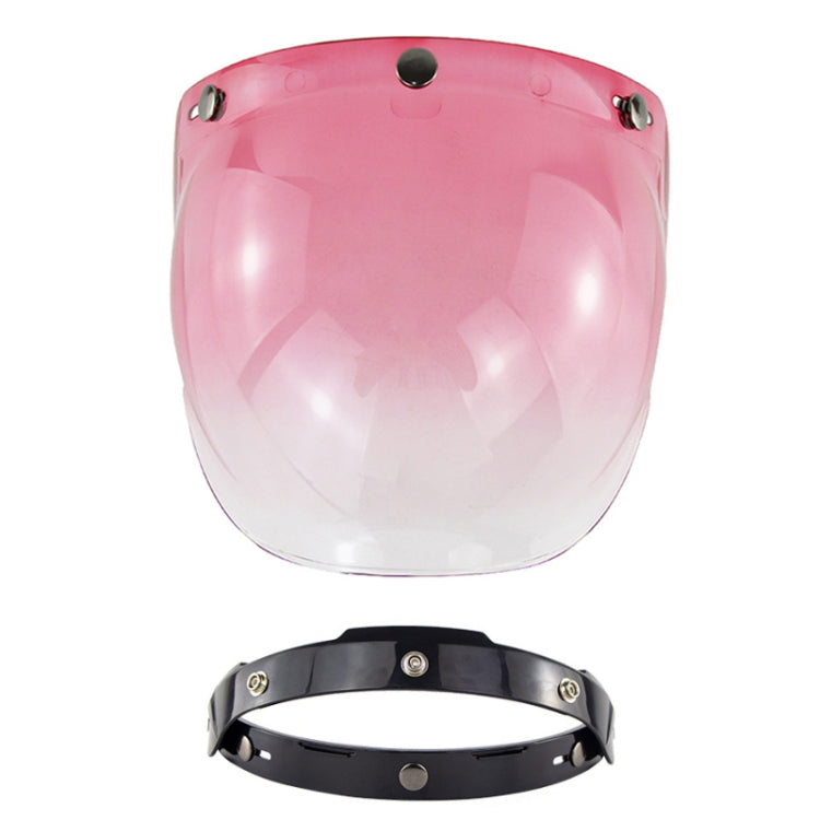 Motorcycle Helmet Three-Button Windproof Lens With Bracket(Pink) - Helmets by PMC TechLife | Online Shopping South Africa | PMC TechLife | Buy Now Pay Later Mobicred