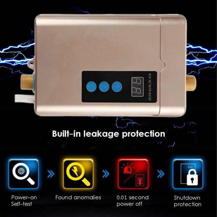 UK Plug 3000W  Electric Water Heater With Remote Control Adjustable Temperate(Black) - free shipping - PMC TechLife - Order now!