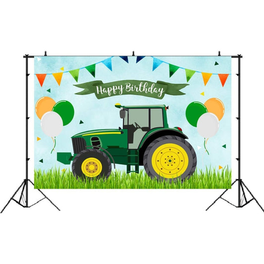 180x180cm Tractor Theme Birthday Backdrop Boy Farm Happy Birthday Background Party Decorations - Birthday Party by PMC Jewellery | Online Shopping South Africa | PMC Jewellery | Buy Now Pay Later Mobicred