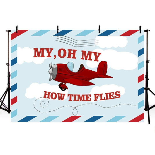 180x180cm Cartoon Small Aircraft Children Birthday Background Cloth - Birthday Party by PMC Jewellery | Online Shopping South Africa | PMC Jewellery | Buy Now Pay Later Mobicred